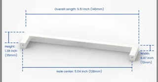 Tirador de puerta blanco