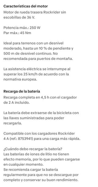 ROCKRIDER Bicicleta Todocamino E-Actv 100 Eléctric