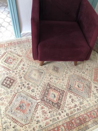 Alfombra Zara Home diseño geométrico vintage