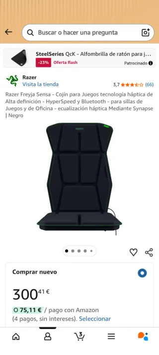 Razer Freyja HD Haptic Gaming Cushion