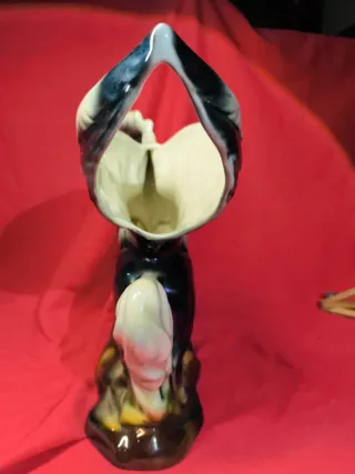 Jarrón Vintage Caballo Alado Pegaso Porcelana