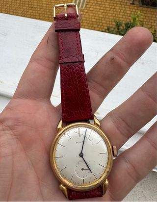 Reloj Zenith De Cuerda Vintage Oro 18k Años 50