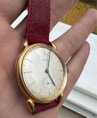 Reloj Zenith De Cuerda Vintage Oro 18k Años 50
