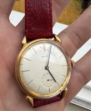 Reloj Zenith De Cuerda Vintage Oro 18k Años 50