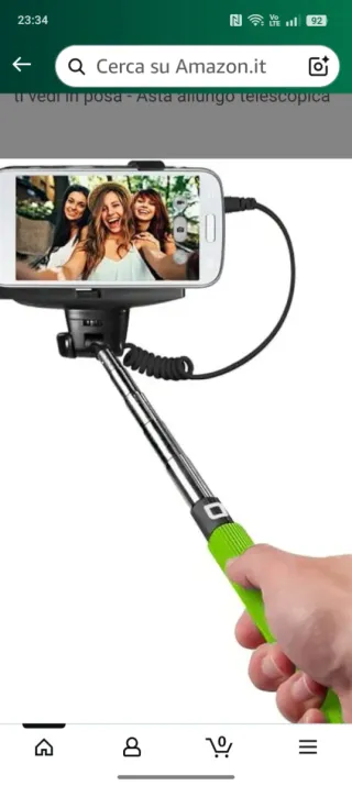Asta selfie pro digital con pulsante