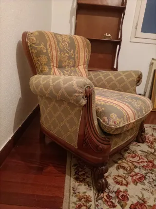 Sofá antiguo 3 plazas + sofá 1 plaza