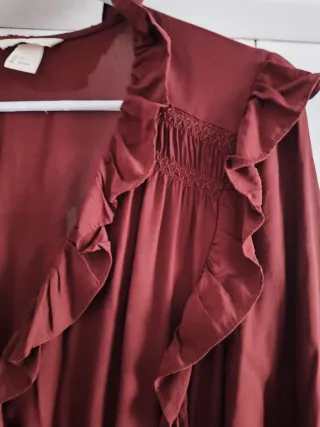 Vestido largo con volantes