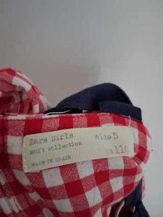 Vestido de cuadros rojo y blanco