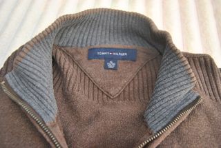 Casaco Tommy Hilfiger Malha Algodão Castanho