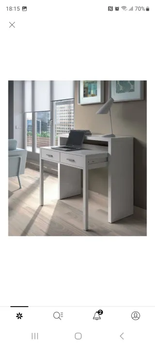 Escritorio blanco extensible