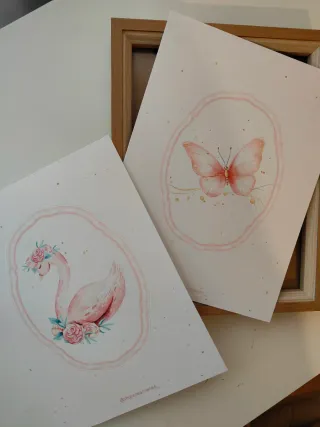 Cisne lámina decorativa