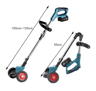 A ESTRENAR Desbrozadora con ruedas y 2 baterías