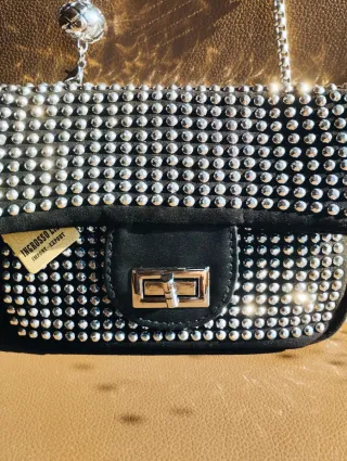 Bolso fiesta pedrería cadena