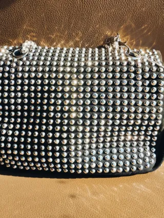 Bolso fiesta pedrería cadena