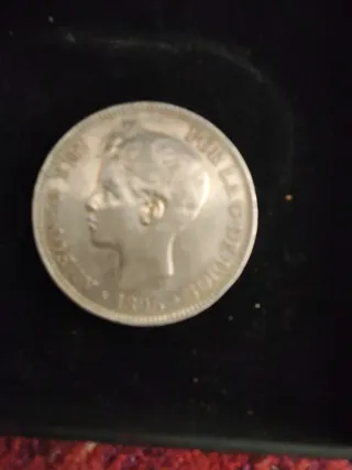 Moneda Plata Alfonso XIII 1896