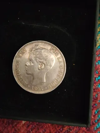 Moneda Plata Alfonso XIII 1896