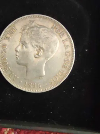 Moneda Plata Alfonso XIII 1896