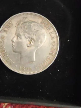 Moneda Plata Alfonso XIII 1896