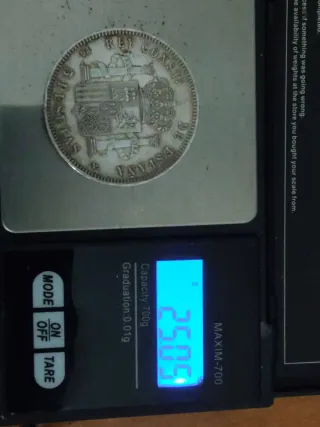 Moneda Plata Alfonso XIII 1896