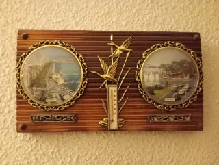 Expositor Llaves Vintage Pájaros Termómetro Alican