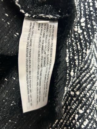 Mango Traje Negro y Blanco Talla L