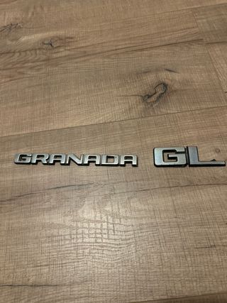 Anagrama Ford Granada GL metálico trasero