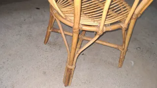 Silla/Sillón de mimbre y bambú