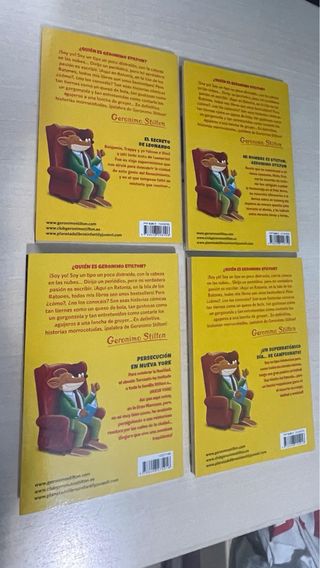Pack 4 libros G. Stilton. 1, 35, 75 y 95. 20€