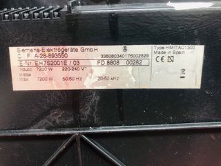 Placa Inducción Siemens FD8808 Repuestos