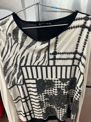 Camiseta manga larga estampada