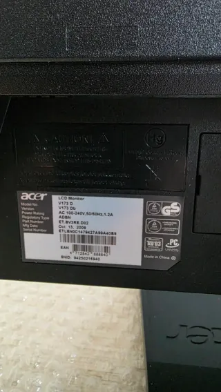 Monitor Acer V173 Negro
