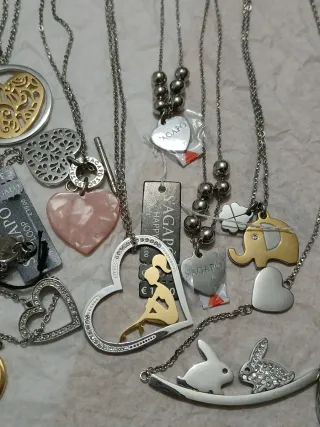 Set 16 gioielli S'AGAPO acciaio e cristalli