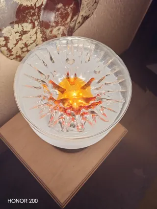 Lámpara de mesa antigua cristal