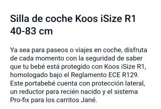 Silla coche Jane Koos i-Size con Isofix