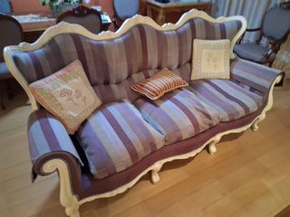 Mueble de salón completo madera y cristal