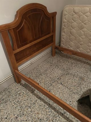 Cabecero y estructura cama 105cm madera