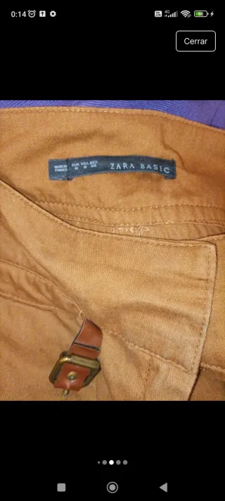 Falda marrón drapeada