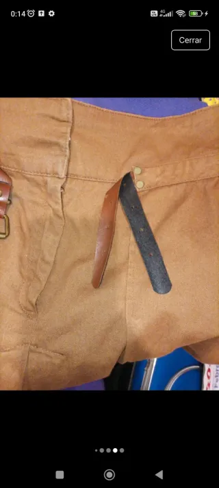 Falda marrón drapeada