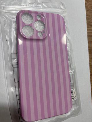 Funda iPhone 14 Pro Max Rayas Rosas