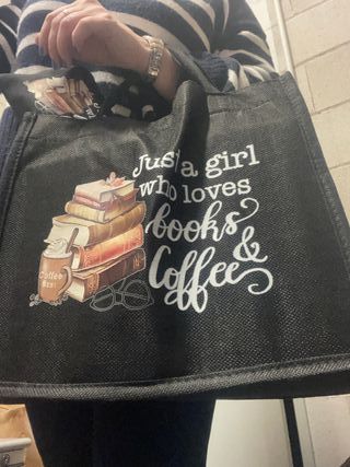 Bolso Lona Negra + Estuche Just a girl