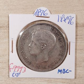 5 Pesetas de Plata, Alfonso XIII, 1896