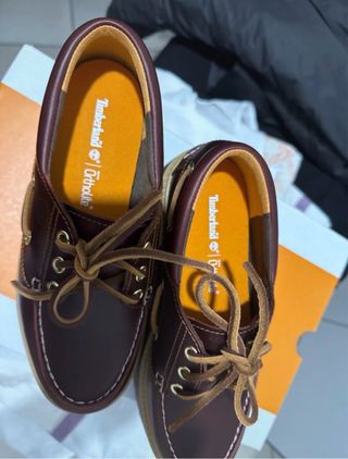 Timberland Scarpe Barca Marroni Nuove