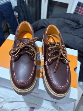 Timberland Scarpe Barca Marroni Nuove