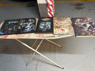 Se venden libros y fasciculos de juegos de rol.