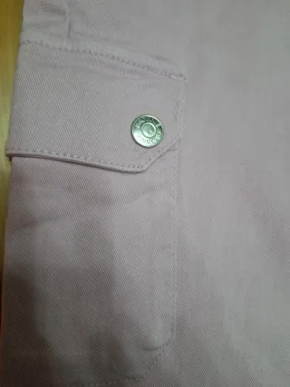 Pantalones tejanos culotte cargo Brownie rosa T.34