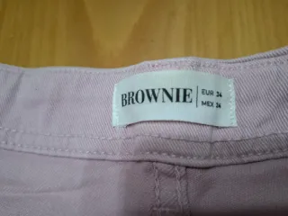 Pantalones tejanos culotte cargo Brownie rosa T.34