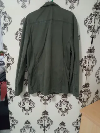 Chaqueta verde militar hombre