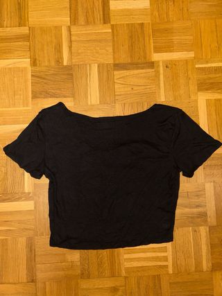 Top negro con lazada