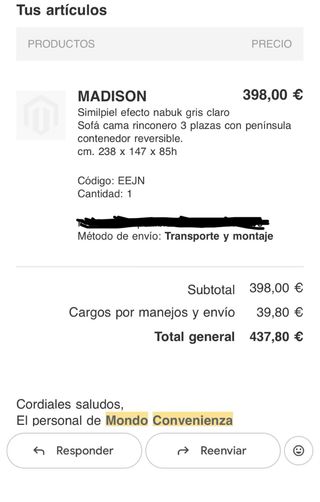 Sofá cama con arcón