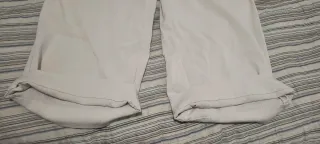 Pantalón lino mujer beige